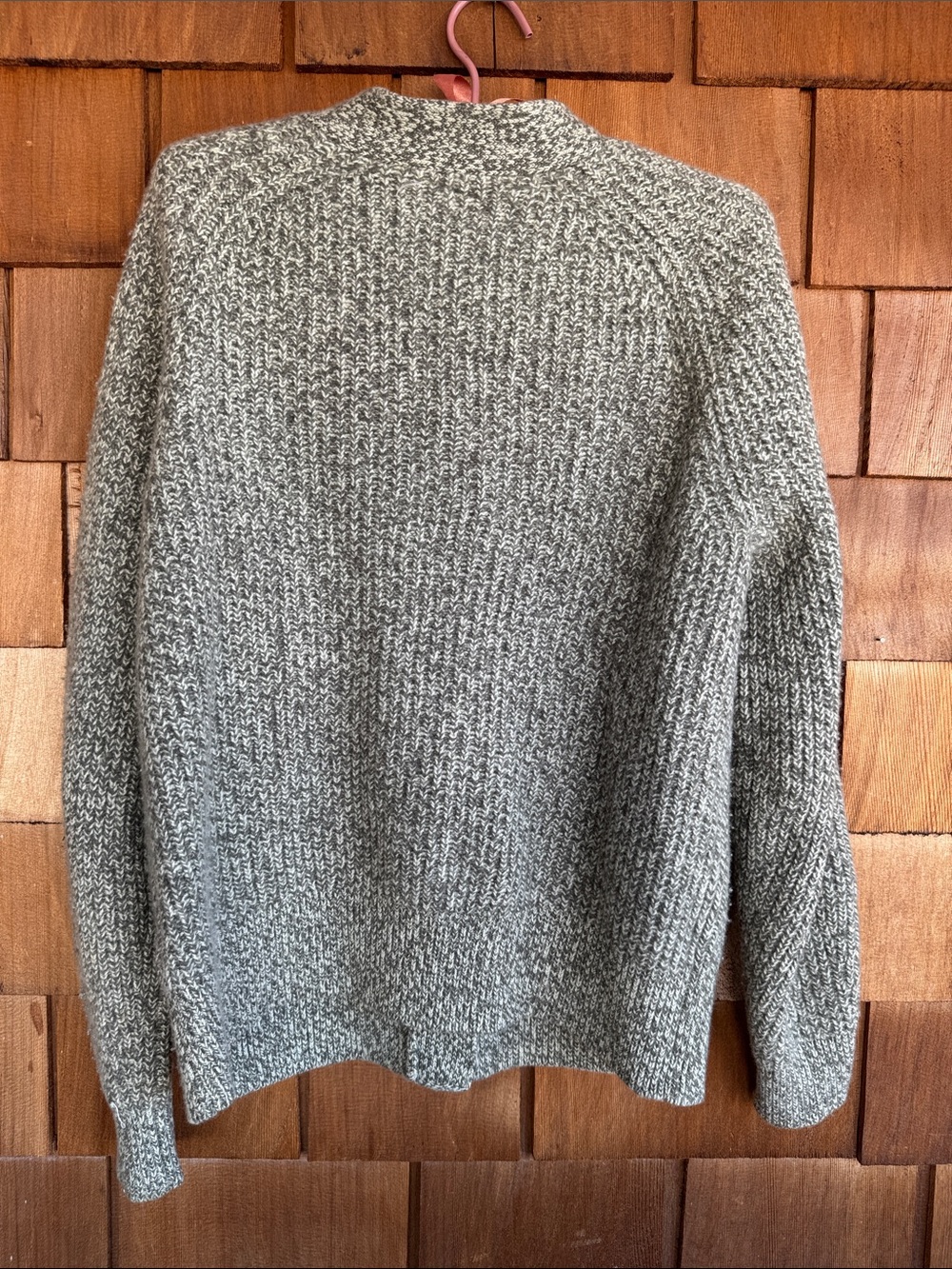 Everlane Heather olive Chunky V-Neck Button Cardigan - Picture 6 of 7